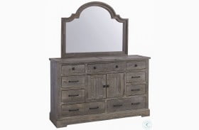 Meadow Distressed Weathered Gray Dresser with Mirror