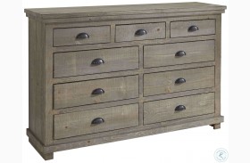 Willow Distressed Weathered Gray Drawer Dresser