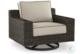 Coastline Bay Brown Outdoor Swivel Lounge Chair