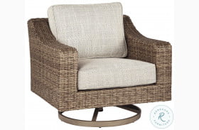 Beachcroft Beige Outdoor Swivel Lounge Chair