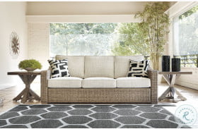 Beachcroft Beige Outdoor Sofa with Cushion