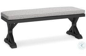 Beachcroft Black And Light Gray Outdoor Bench