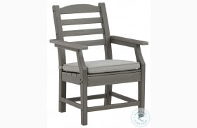 Visola Gray Outdoor Arm Chair Set of 2