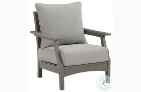 Visola Gray Outdoor Lounge Chair Set of 2