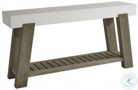 Rochelle Smoth Quarry And Weathered Teak Console Table