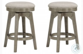 Pine Crest Distressed Pine And Burnished Gray Backless Counter Height Stool Set Of 2