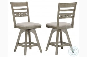 Pine Crest Distressed Pine And Burnished Gray Asbury Counter Height Stool Set Of 2