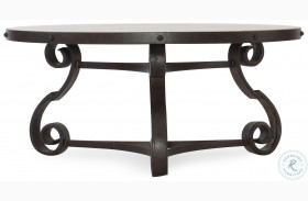 Luckenbach Cast Iron Black Round Cocktail Table