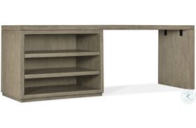 Linville Falls Soft Smoked Gray 84" Desk with Open Desk Cabinet