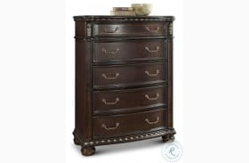 Monte Carlo Lustrous Cocoa 5 Drawer Lift Top Chest