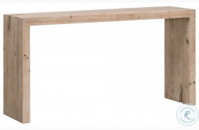 Reed Smoke Gray Pine Console Table