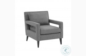 Luna Gray Tweed Accent Chair