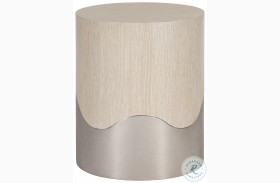 Solaria Dune And Shiny Nickel 18" Accent Table