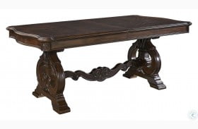 Royale Warm Brown Pecan Extendable Dining Table
