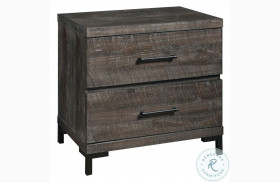 Austin Distressed Charcoal 2 Drawer Nightstand