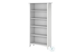 Salinas Pure White 5 Shelf Tall Bookcase