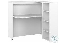 Studio C White 48" Privacy Desk with Shelves