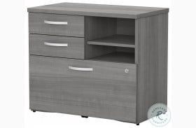 Studio C Platinum Gray Office Storage Cabinet with Drawers and Shelves