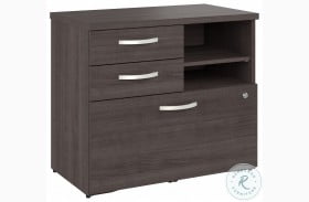 Studio A Storm Gray Office Storage Cabinet with Drawers and Shelves