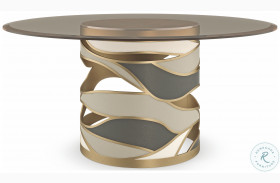 Signature Metropolitan Brushed Gold And Dusty Silver From Dining Table