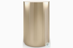 Signature Metropolitan Whisper Of Gold Roundabout Tall End Table