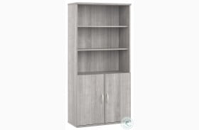 Studio A Platinum Gray Tall 5 Shelf Bookcase with Doors