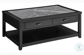 Garvine Gray Sintered Stone And Midnight Coffee Table