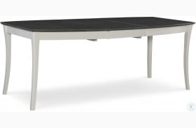 Cosmopolitan White and Gray Salerno Butterfly Extendable Dining Table