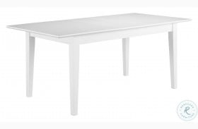 Hampton Pure White Butterfly Leaf Shaker Extendable Table