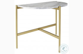 Wynora White And Gold Chairside End Table