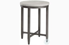Shybourne Gray And Aged Bronze Round End Table