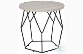 Waylowe Light Brown And Black End Table