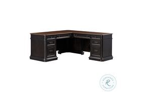 Roanoke Black L-Shaped Desk
