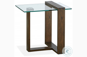 Bristow Acorn Glass Rectangular End Table
