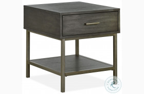 Fulton Smoke Anthracite And Pewter Rectangular End Table