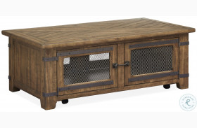 Isabella Farmhouse Timber Lift Top Storage Cocktail Table