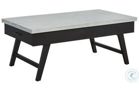 Jackson II Concrete Gray And Black Lift Top Cocktail Table
