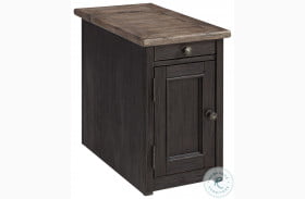 Tyler Creek Brown and Black Finish Chairside End Table