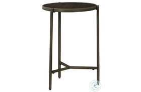 Doraley Brown And Grey Round Large End Table