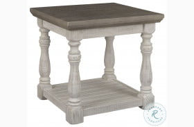 Havalance Gray and White End Table