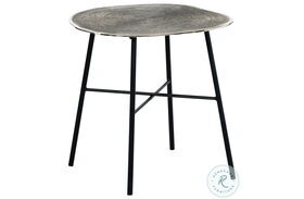 Laverford Chrome And Black End Table