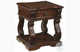 Alymere Rustic Brown Square End Table