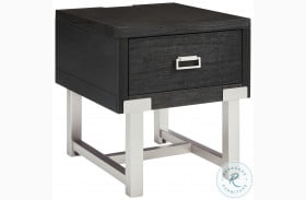 Chisago Black And Silver End Table