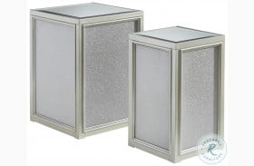 Traleena Silver Nesting End Table Set of 2