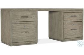 Linville Falls Soft Smoked Gray 72" Desk with Two File Cabinet