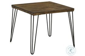 Dunbar Walnut And Black Square End Table