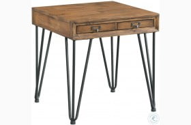 Tanner Light Walnut And Black End Table