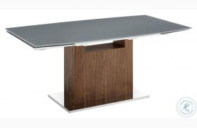 Olivia Gray And High Polished Stainless Steel Extendable Dining Table