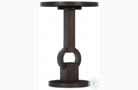 Commerce and Market Dark Wood Round Side Table