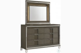 Charlotte Copper 6 Drawer Dresser With Mirror